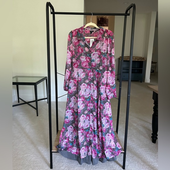 BNWT : Floral Chiffon Torrid Maxi Dress - Picture 2 of 5